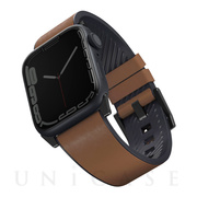 【Apple Watch バンド 45/44/42mm】STRADEN 防水レザー ハイブリッド APPLE WATCH 本革バンド  TOFFEE (BROWN) for Apple Watch SE(第2/1世代)/Series9/8/7/6/5/4/3/2/1