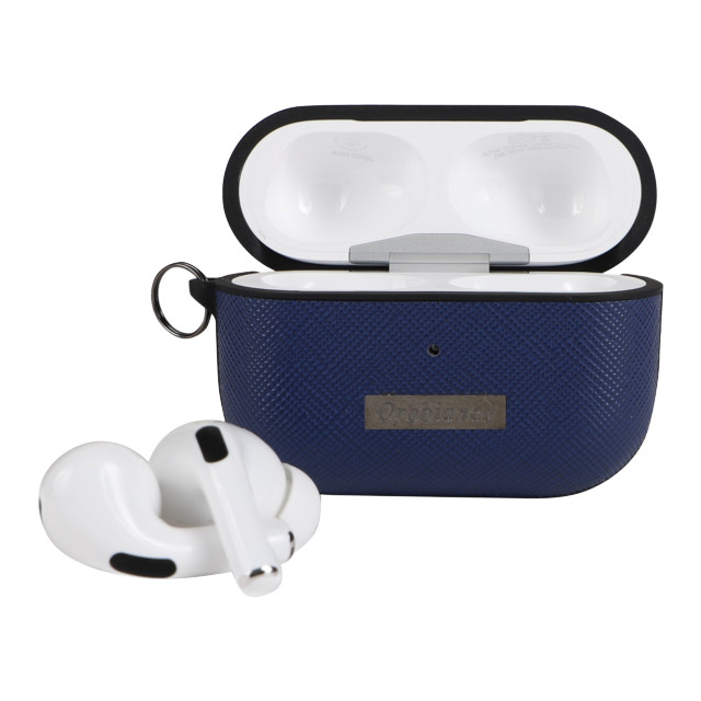 【AirPods Pro(第2世代) ケース】“スクエアプレート” PU Leather Case (D.BLUE)goods_nameサブ画像