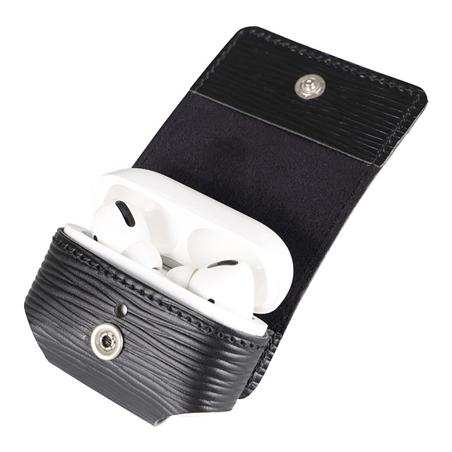 【AirPods Pro(第2世代) ケース】“Onda” Italian Leather Case (BLACK)サブ画像