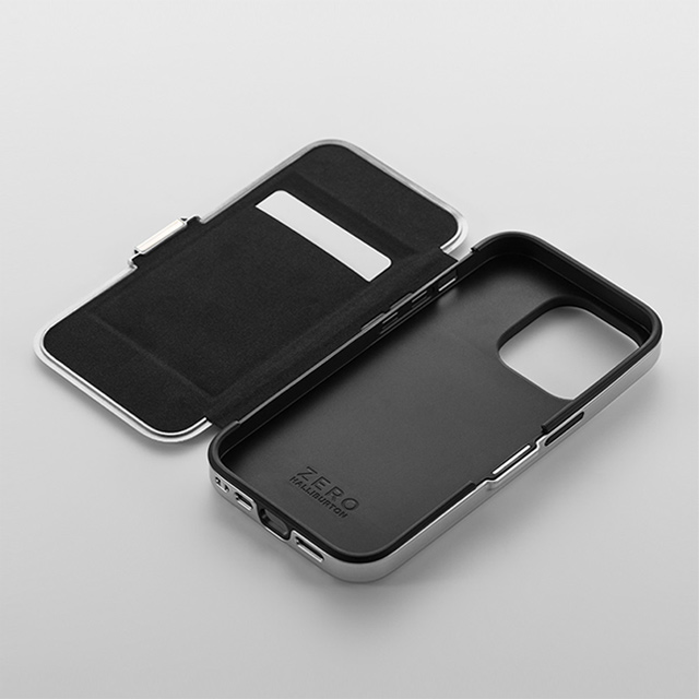 【アウトレット】【iPhone14/13 ケース】ZERO HALLIBURTON Hybrid Shockproof Flip Case (Silver)サブ画像