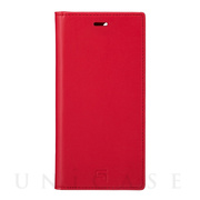 【アウトレット】【iPhone12/12 Pro ケース】Italian Genuine Leather Book Case (Red)