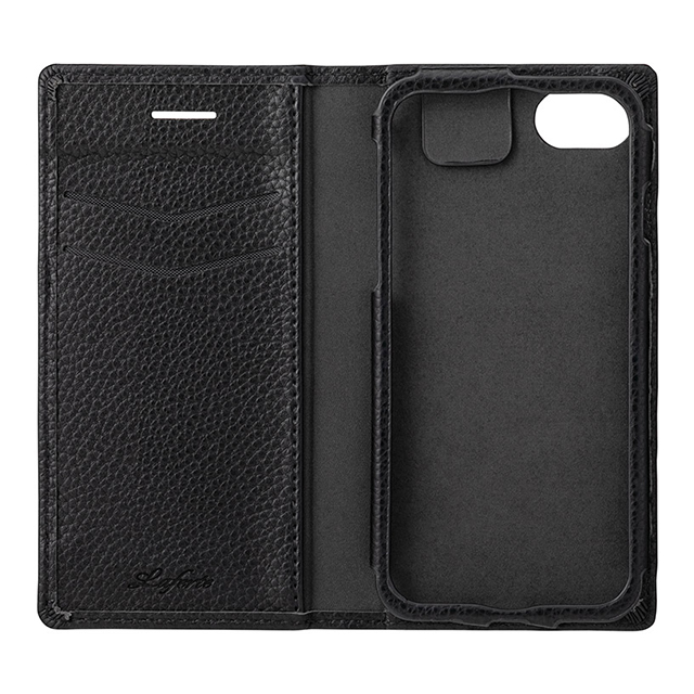 【アウトレット】【iPhoneSE(第3/2世代)/8/7/6s/6 ケース】“Shrink” PU Leather Book Case (Black)サブ画像