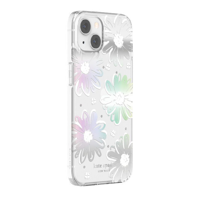 【アウトレット】【iPhone13 ケース】Protective Hardshell Case (Daisy Iridescent Foil/White/Clear/Gems)サブ画像