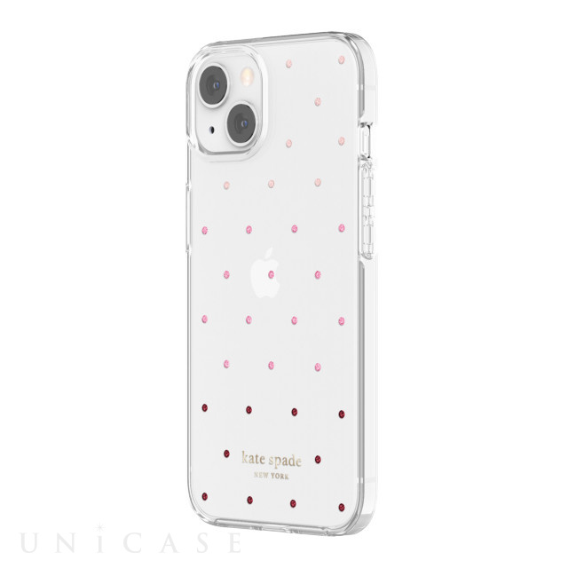 【アウトレット】【iPhone13 ケース】Protective Hardshell Case (Pin Dot Ombre/Pink/Clear)