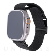 【Apple Watch バンド 49/45/44/42mm】MARINE NATIONALE STRAP ULTRA エラスティックループ (Black) for Apple Watch Ultra2/1/SE(第2/1世代)/Series9/8/7/6/5/4/3/2/1