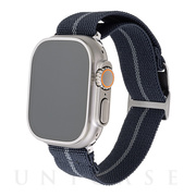 【Apple Watch バンド 49/45/44/42mm】MARINE NATIONALE STRAP ULTRA エラスティックループ (Navy) for Apple Watch Ultra2/1/SE(第2/1世代)/Series9/8/7/6/5/4/3/2/1