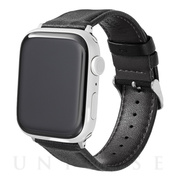 【Apple Watch バンド 49/45/44/42mm】”Lumiere” 強力撥水レザーバンド (ブラック) for Apple Watch Ultra2/1/SE(第2/1世代)/Series9/8/7/6/5/4/3/2/1