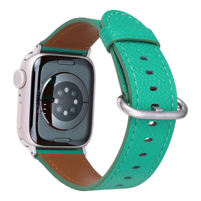【Apple Watch バンド 41/40/38mm】”Mijas” クロスグレインレザーバンド (ターコイズ) for Apple Watch SE(第2/1世代)/Series9/8/7/6/5/4/3/2/1サブ画像