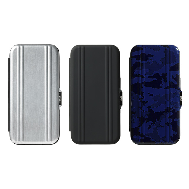 【iPhone15/14/13 ケース】ZERO HALLIBURTON Hybrid Shockproof Flip Case (Navy Camo)サブ画像