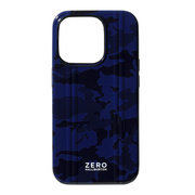 【iPhone15 Pro ケース】ZERO HALLIBURTON Hybrid Shockproof Case (Navy Camo)