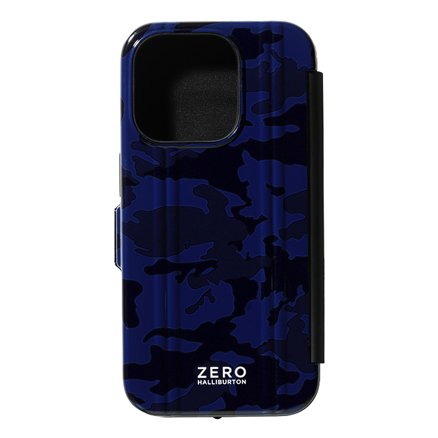 【iPhone15 Pro ケース】ZERO HALLIBURTON Hybrid Shockproof Flip Case (Navy Camo)サブ画像