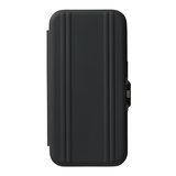 【iPhone15 Pro ケース】ZERO HALLIBURTON Hybrid Shockproof Flip Case (Black)