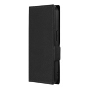 【iPhone15 Pro ケース】薄型・軽量PUレザー手帳ケース 「BOOK SLIM＆LITE」 (ブラック)