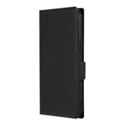 【iPhone15 Pro Max ケース】薄型・軽量PUレザー手帳ケース 「BOOK SLIM＆LITE」 (ブラック)