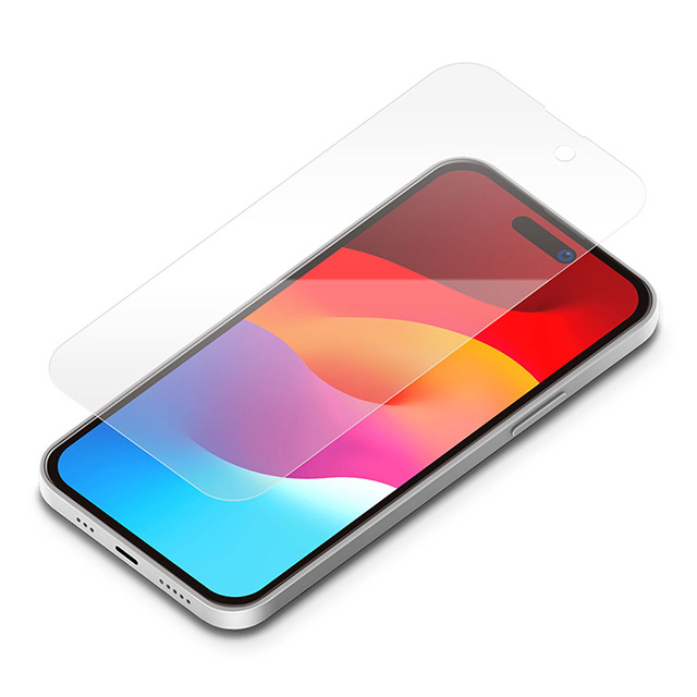 【iPhone15/15 Pro フィルム】ガイドフレーム付 液晶保護ガラス (ブルーライト低減/光沢)サブ画像