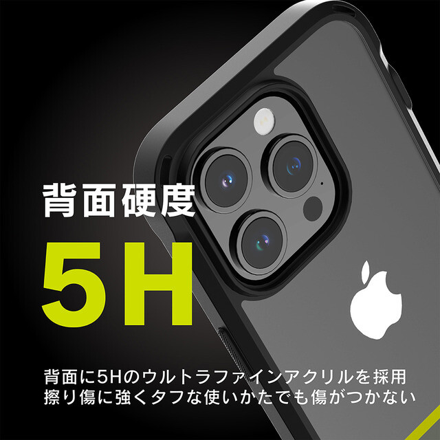 【iPhone15 Pro ケース】[GRAV] 衝撃吸収 ハイブリッドケース (ブラック)サブ画像