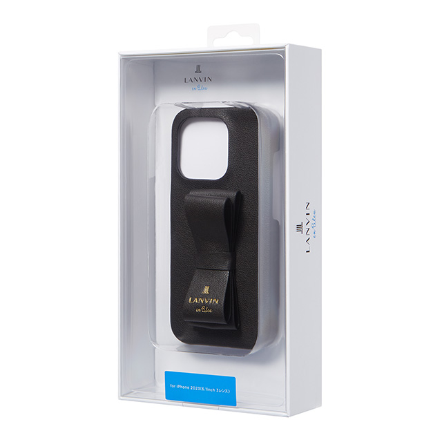 【iPhone15 Pro ケース】Slim Wrap Case Stand ＆ Ring Ribbon (Black)サブ画像