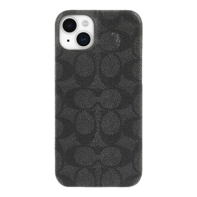 【iPhone15 Plus ケース】Leather Slim Wrap Case (Signature C Charcoal)サブ画像