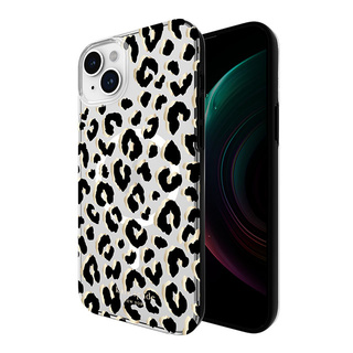 【iPhone15 Plus ケース】Protective Hardshell Case for MagSafe (City Leopard Black/Gold Foil/Clear)