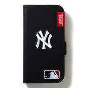 【iPhone14/13 ケース】MLB Embroidery Book Type Case (NYY)