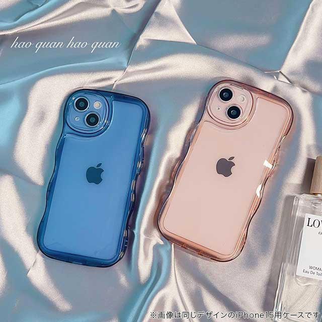 【iPhoneSE(第3/2世代)/8/7 ケース】Wavy Clear Case (blue)サブ画像