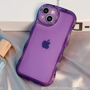 【iPhoneSE(第3/2世代)/8/7 ケース】Wavy Clear Case (purple)