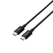 USB Type-C to USB Type-Cケーブル/USB Power Delivery対応/やわらか耐久 (0.3m/ブラック)