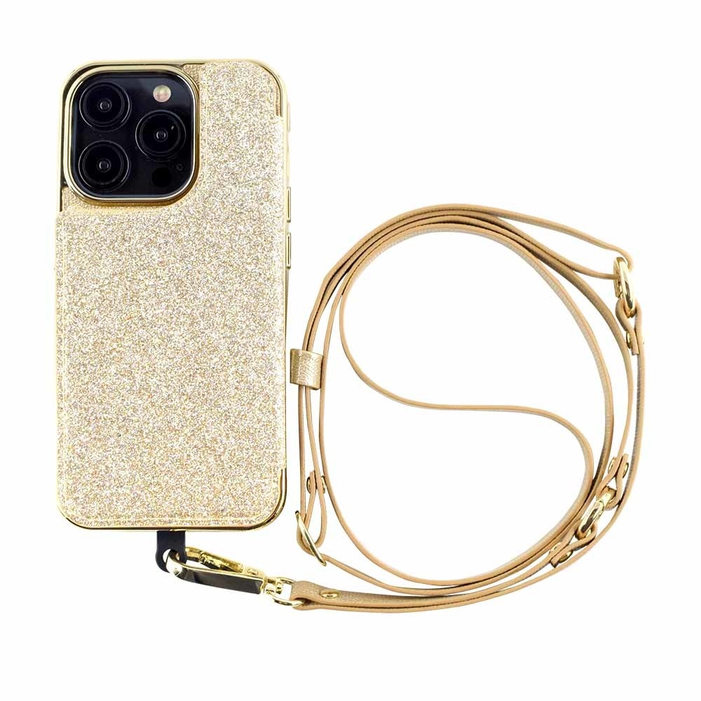 【アウトレット】【iPhone15 Pro ケース】Cross Body Case Duo (prism gold)