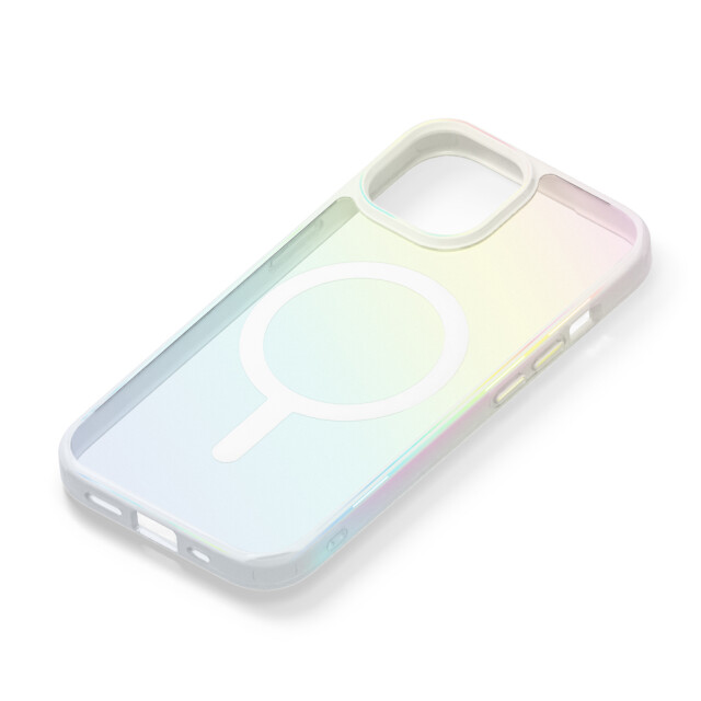 【iPhone15/14/13 ケース】MagSafe対応 ハイブリッドケース (オーロラ/ホワイト)サブ画像