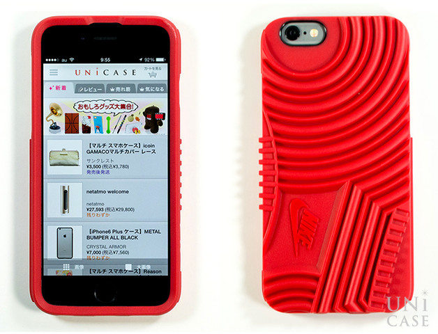 【iPhone6s/6 ケース】NIKE AIR FORCE 1 PHONE CASE (RED)の装着