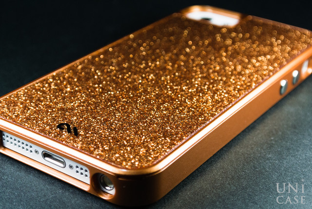 手のひらに星空のようなキラメキを：iPhone5s/5用ケース「Glam Case Rose Gold」