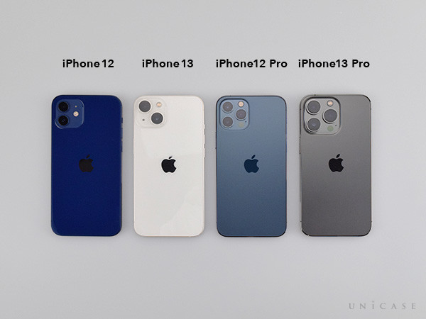 iPhone12とiPhone13，iPhone12ProとiPhone13Pro 背面比較