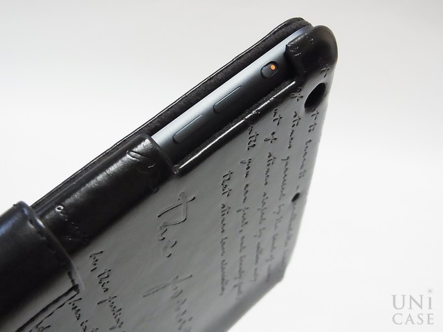 【iPad mini3/2/1 ケース】Masstige Lettering Diary ブラックのサイドキー