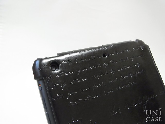 【iPad mini3/2/1 ケース】Masstige Lettering Diary ブラックのカメラまわり