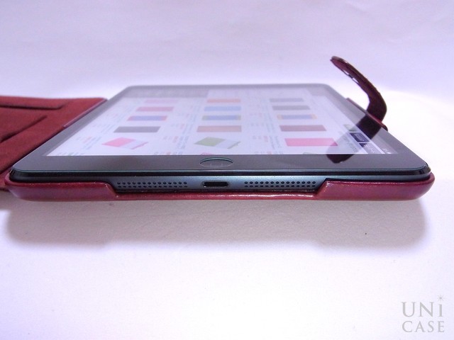 【iPad mini3/2/1 ケース】Masstige Neo Classic Diary ワインレッドのコネクタ部分