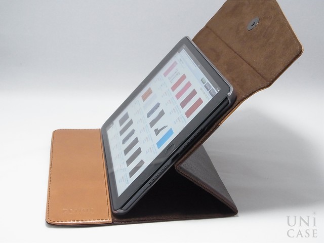 【iPad mini3/2/1 ケース】Prestige Envelope Folio ダークブラウンのスタンド機能