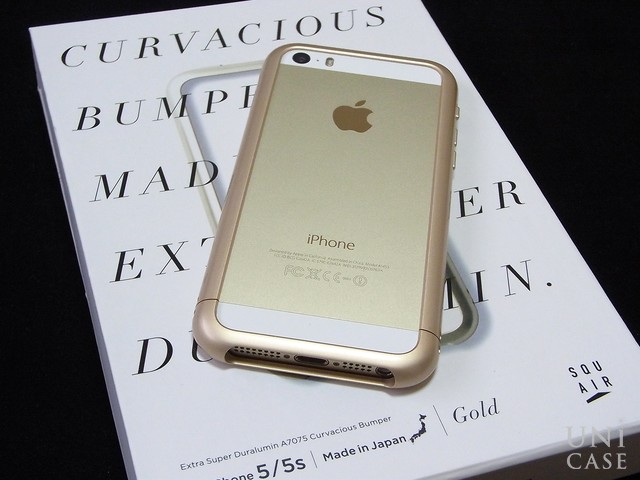 【iPhoneSE(第1世代)/5s/5 ケース】Duralumin Curvacious Bumper (Gold)のメイン画像