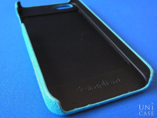 【iPhone5s/5 ケース】KATHARINE HAMNETT LONDON Fabric Cover Set (Blue)のカード収納