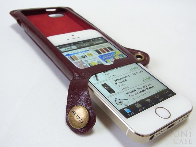 【iPhone5s/5 ケース】BZGLAM Wearable Leather Cover ブラウンの装着