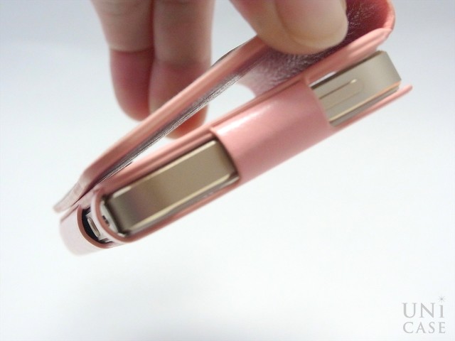 【iPhoneSE(第1世代)/5s/5c/5 ケース】Little Pink ＆ Brokiga Case (ピンク)のフラップ
