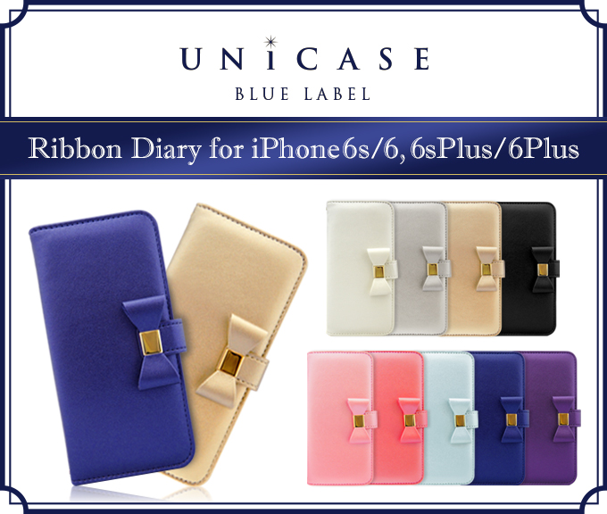 Ribbon Diary(リボン ダイアリー) for iPhone6s/6, 6s Plus/6 Plus  UNiCASE BLUE LABEL(ブルー レーベル) Image