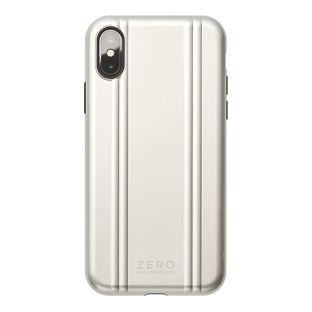 【iPhoneXS ケース】ZERO HALLIBURTON Shockproof case for iPhone XS(SILVER)